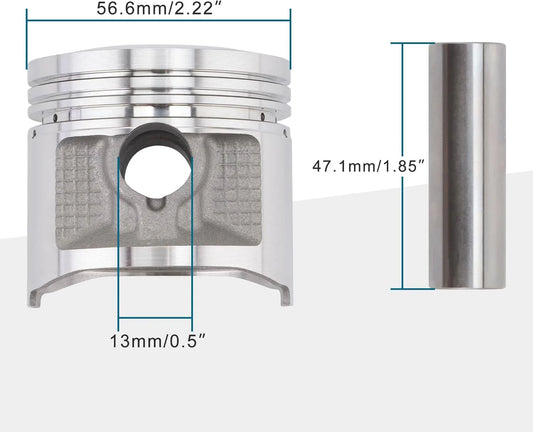 56.5mm Piston Assembly Kit for CG125 125cc Vertical Engine - goofitmoto