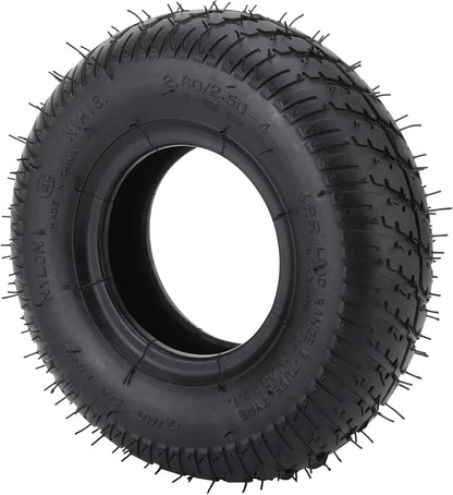 GOOFIT 2.80/2.50-4 280/250-4 2.80-4 Tire Tyres Metal Curved mouth valve TR87 For Electric Pneumatic Air Filled Hand Truck Utility Cart for Old Man Razor bike Scooter wheelbarrows trolleys