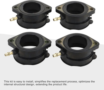 45mm Carburetor Intake Manifold Pipe Set (4pcs) for Kawasaki ZX-11, ZZ-R1100, ZZ-R1200 | OEM 16065-1210 - goofitmoto