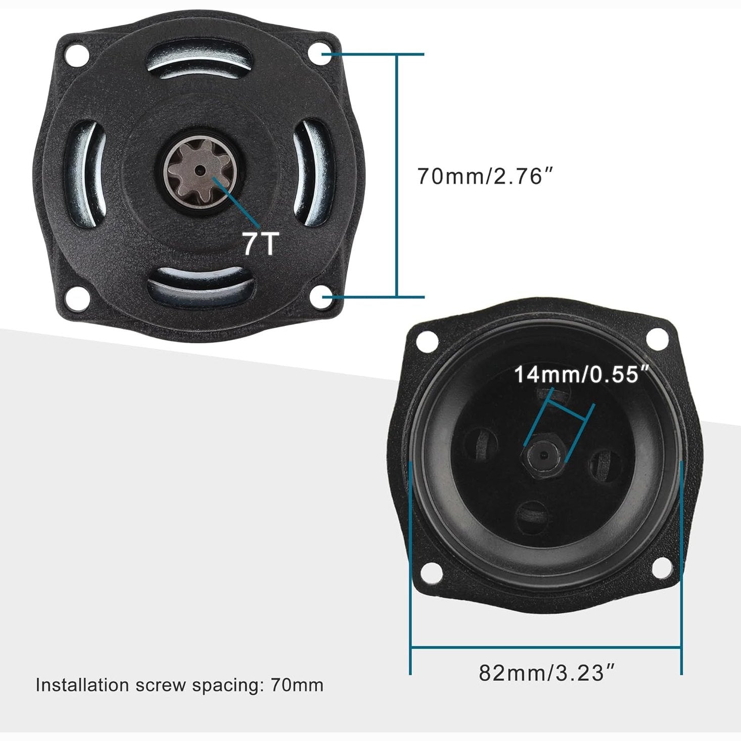 GOOFIT 7 Teeth Gearbox Clutch Drum for 2-stroke 47cc 49cc Pocket Bike