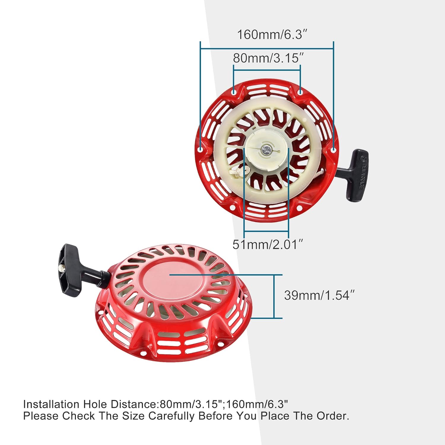 GOOFIT Recoil Pull Starter Replacement for GX120 GX160 GX200 168F 5.5HP 6.5HP Engine