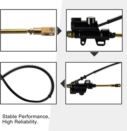 Rear Hydraulic Brake Assembly for 110cc 125cc Pit Dirt Bike | Fits 15mm Axle - goofitmoto