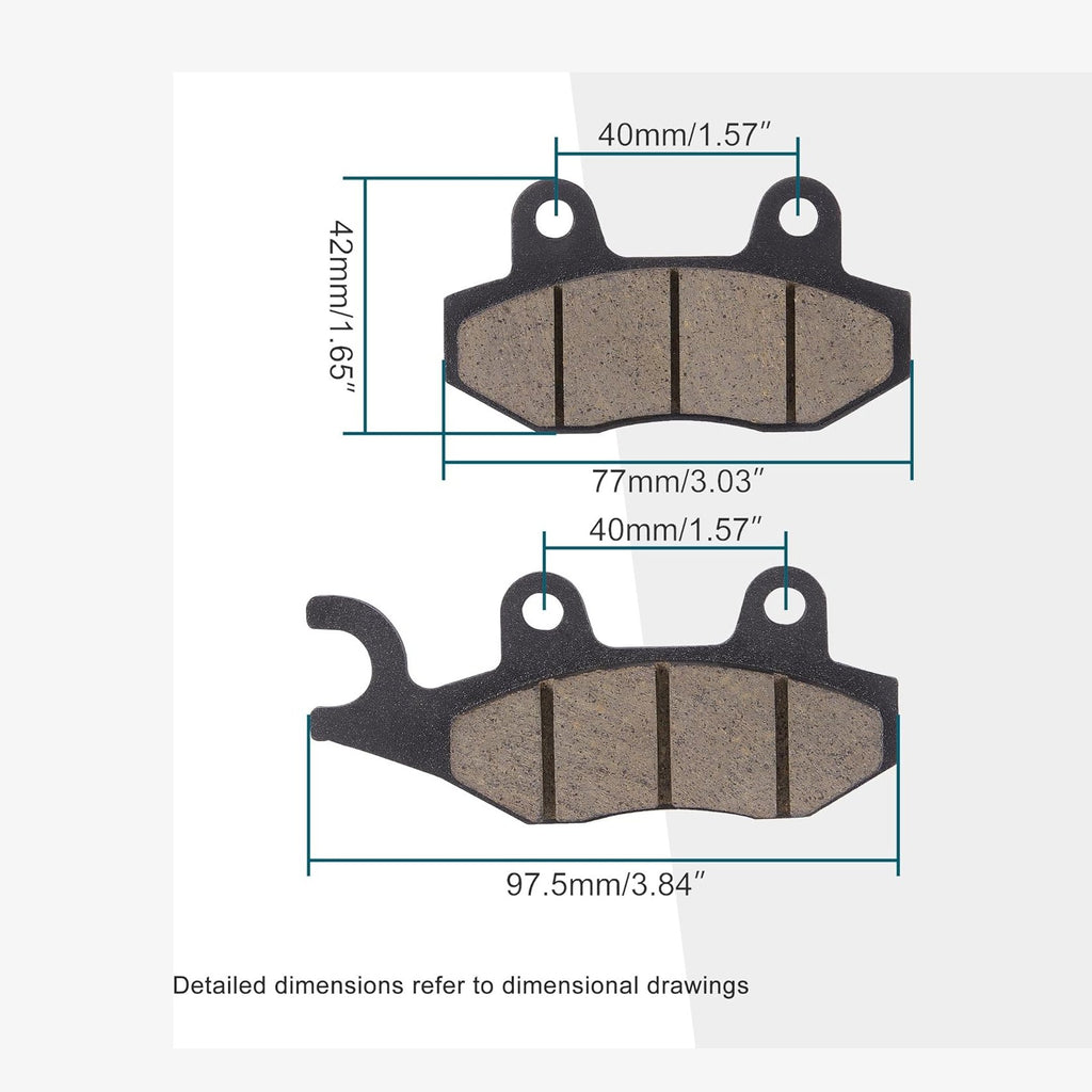 GOOFIT Rear Disc Brake Pad Replacement for 50cc 70cc 90cc 110cc 125cc 150cc 200cc 250cc ATV Dirt Bike Bicycle Scooter