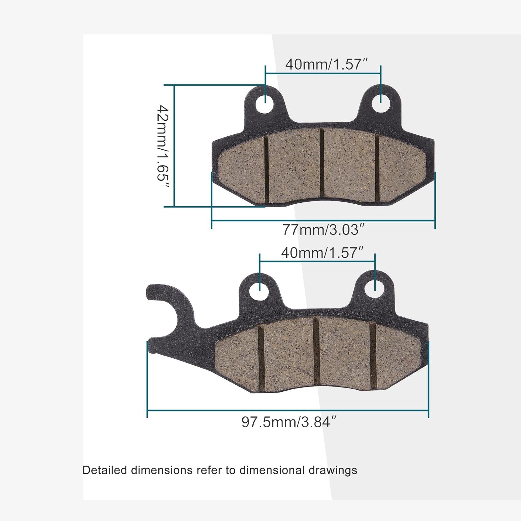 GOOFIT Rear Disc Brake Pad Replacement for 50cc 70cc 90cc 110cc 125cc 150cc 200cc 250cc ATV Dirt Bike Bicycle Scooter