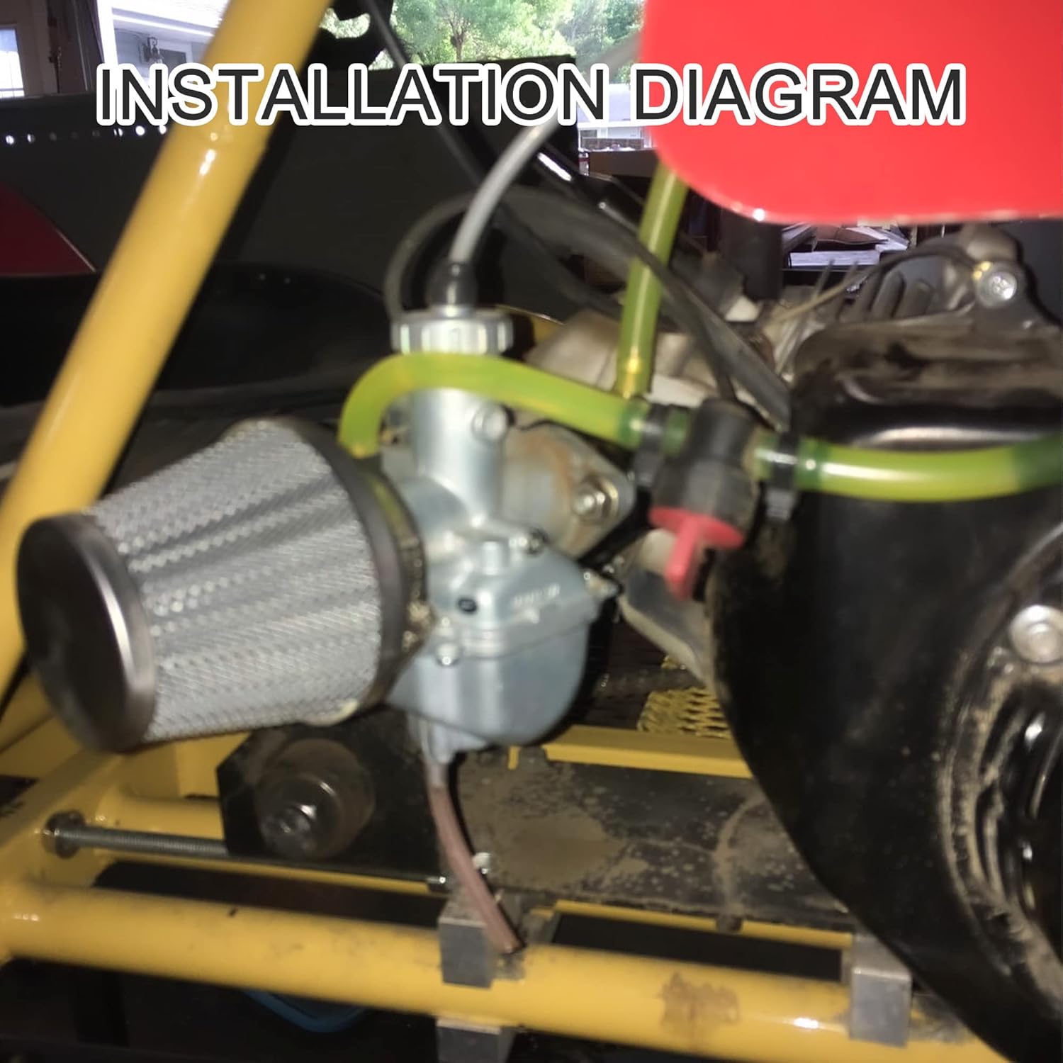 GOOFIT 35mm Air Filter Replacement for Chinese 50cc 70cc 90cc 110cc ATV Scooter and CB CL DT RD