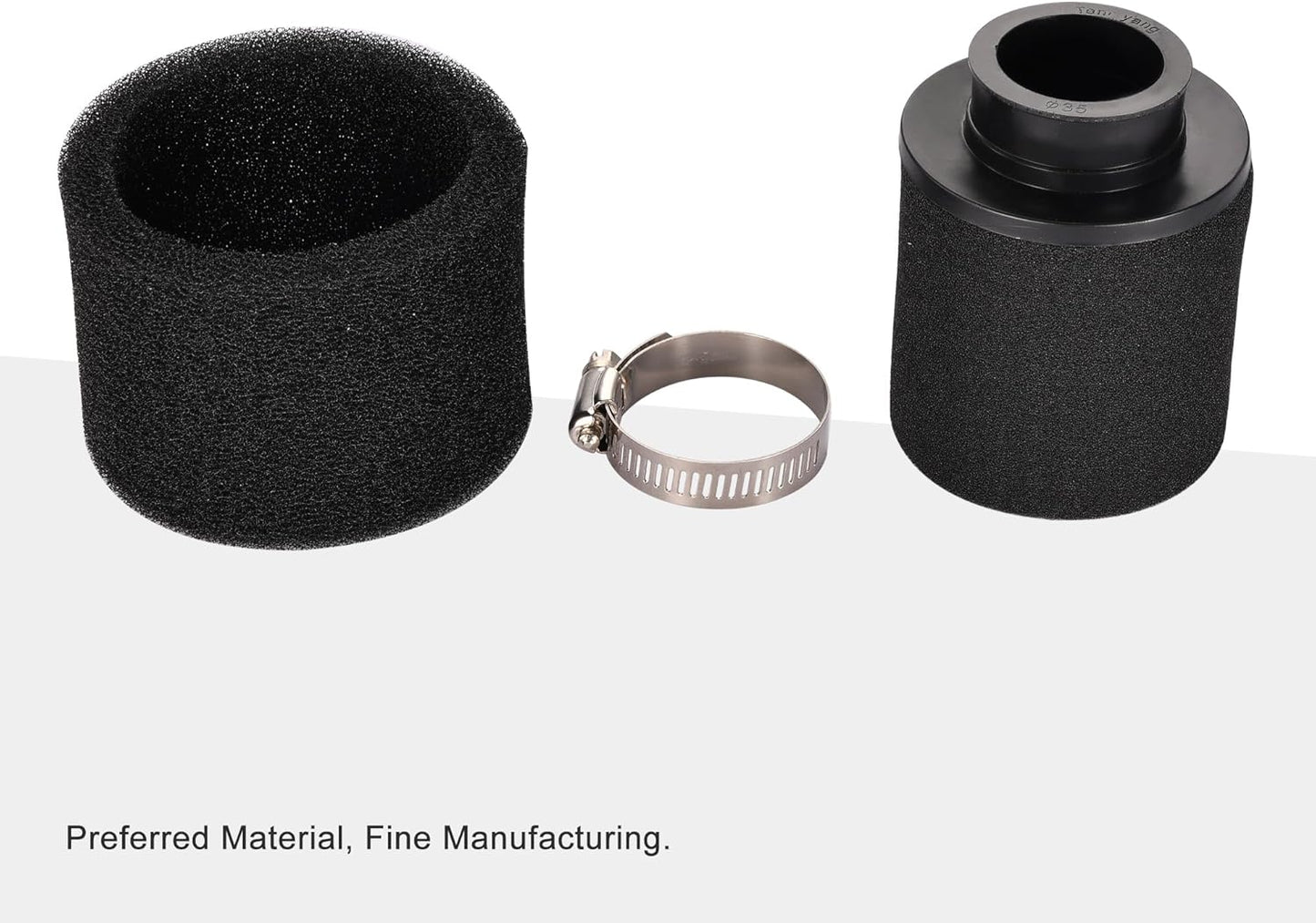 GOOFIT Universal 35mm Double Foam Straight Neck Air Filter Replacement for 50cc XR50 CRF50 70cc 90cc 110cc 125cc Motorcycle ATV Quad Scooter Go Kart Pit Dirt Moped Bike Super Pocket Bike