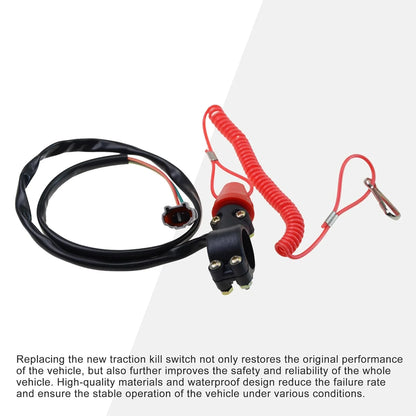 7/8" Handlebar Tether Kill Switch with Waterproof 2-Pin Plug for 50cc-150cc ATV & Quad - goofitmoto