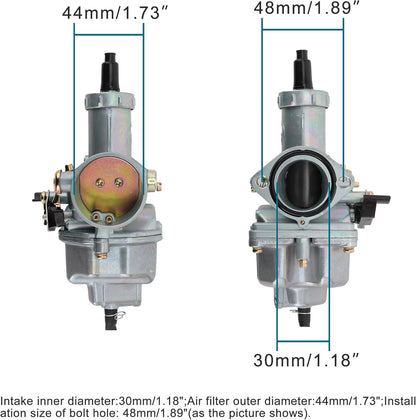 Carburetor PZ30 30mm Manual Choke for 150cc–300cc ATV, Dirt Bike, Pit Bike, Motorcycle