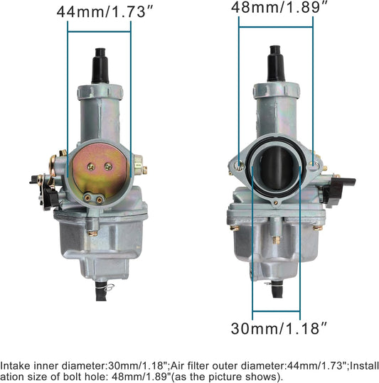 Carburetor PZ30 30mm Manual Choke for 150cc–300cc ATV, Dirt Bike, Pit Bike, Motorcycle