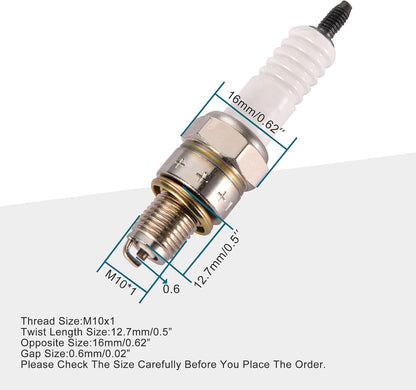 GOOFIT A7TC Spark Plug for 110cc 125cc 140cc GY6 Engine Series with All Chinese Made 50cc 139QMB,125cc 150cc 154QMI 157QMJ ATV Dirt Bike Go Kart Scooter