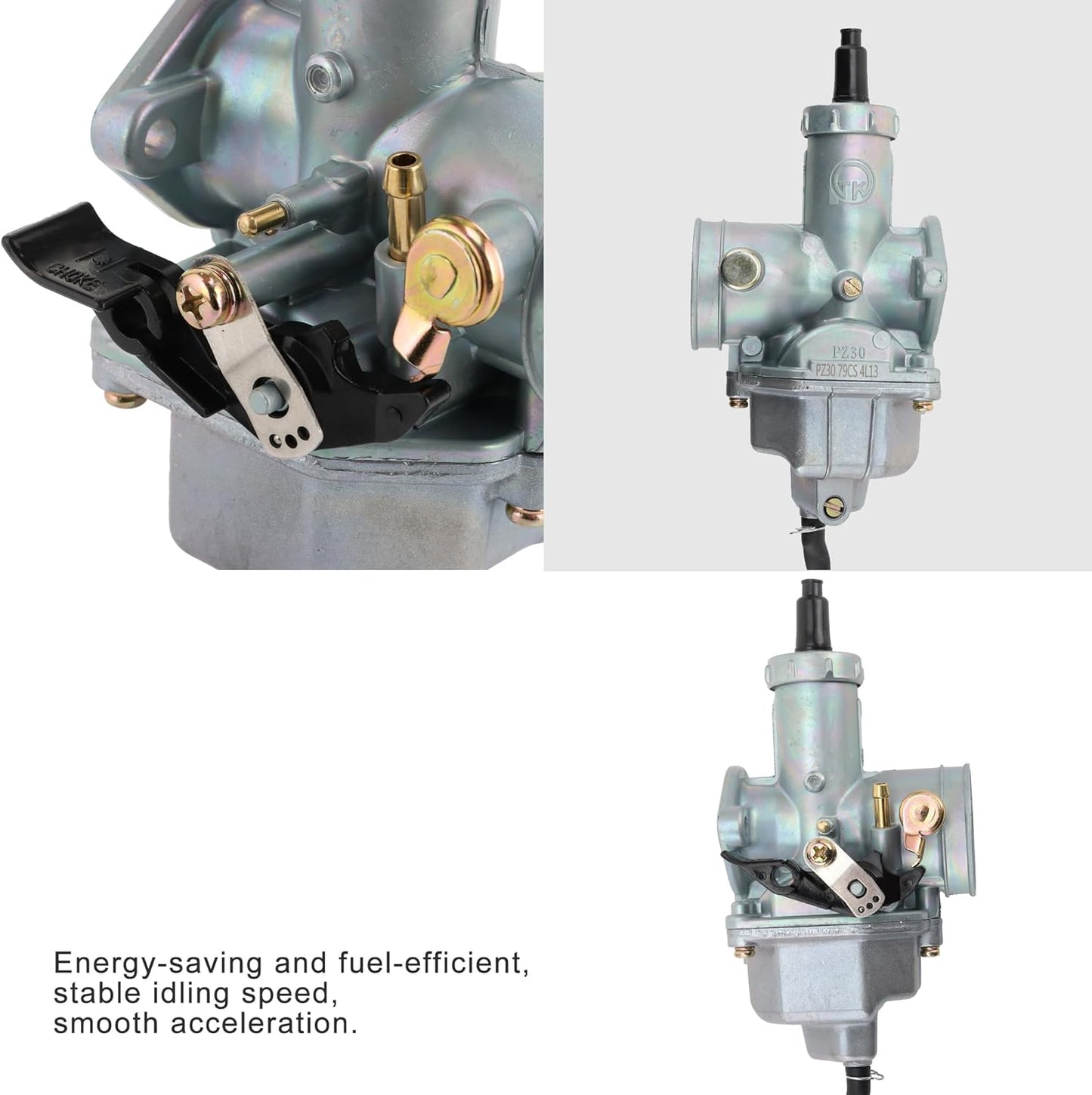 Carburetor PZ30 30mm Manual Choke for 150cc–300cc ATV, Dirt Bike, Pit Bike, Motorcycle