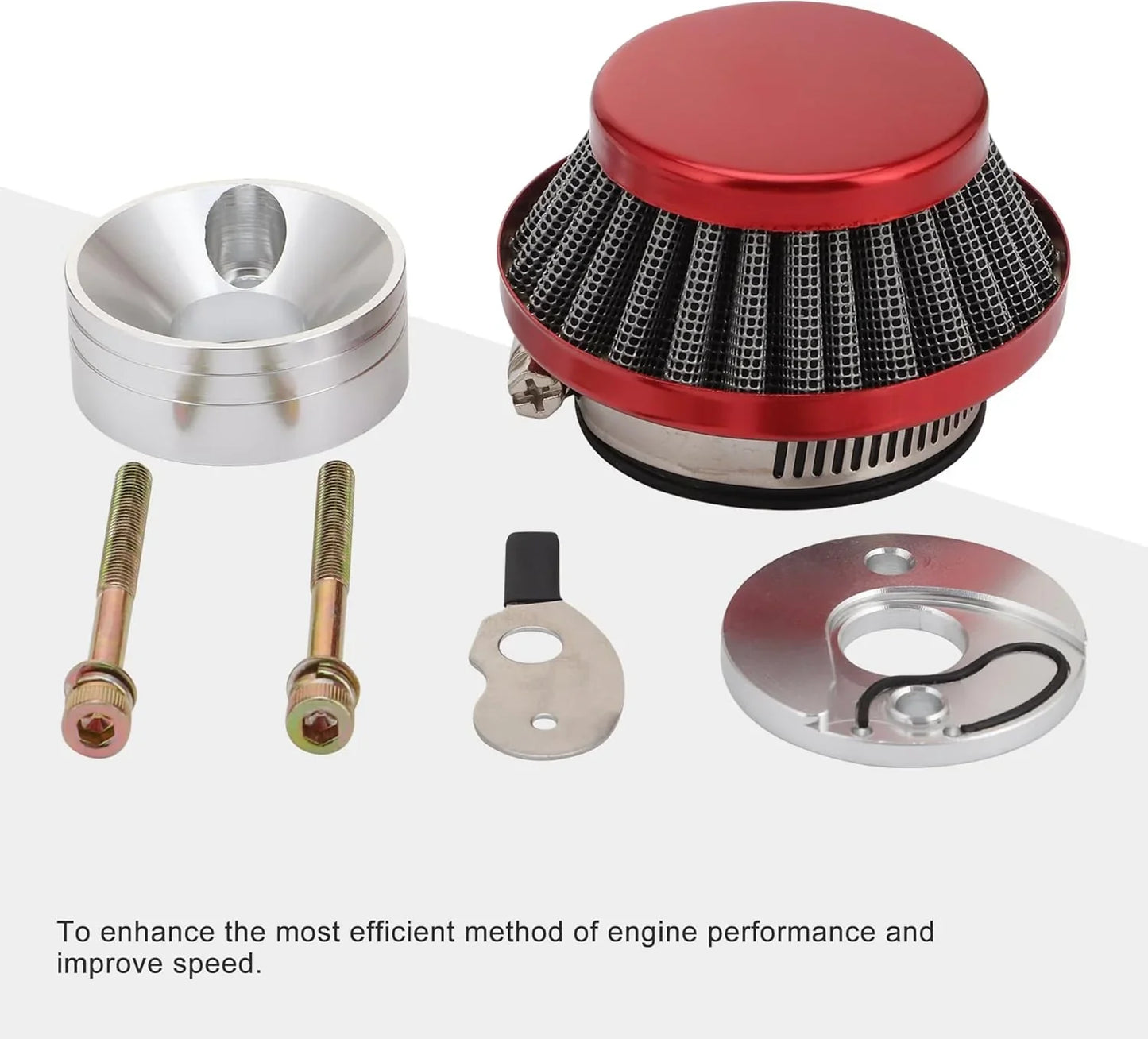 Red Air Filter Stack Choke Kit for 2-Stroke 23cc - 49cc MOTOVOX MVS10 Pocket Bike ATV - goofitmoto