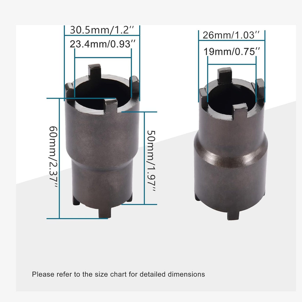 GOOFIT 19mm 23mm Bipolar Clutch Hub Tool Clutch Lock Nut Spanner Wrench Replacement for 50cc 70cc 90cc 110cc 125cc Taotao SSR ATV Dirt Bike