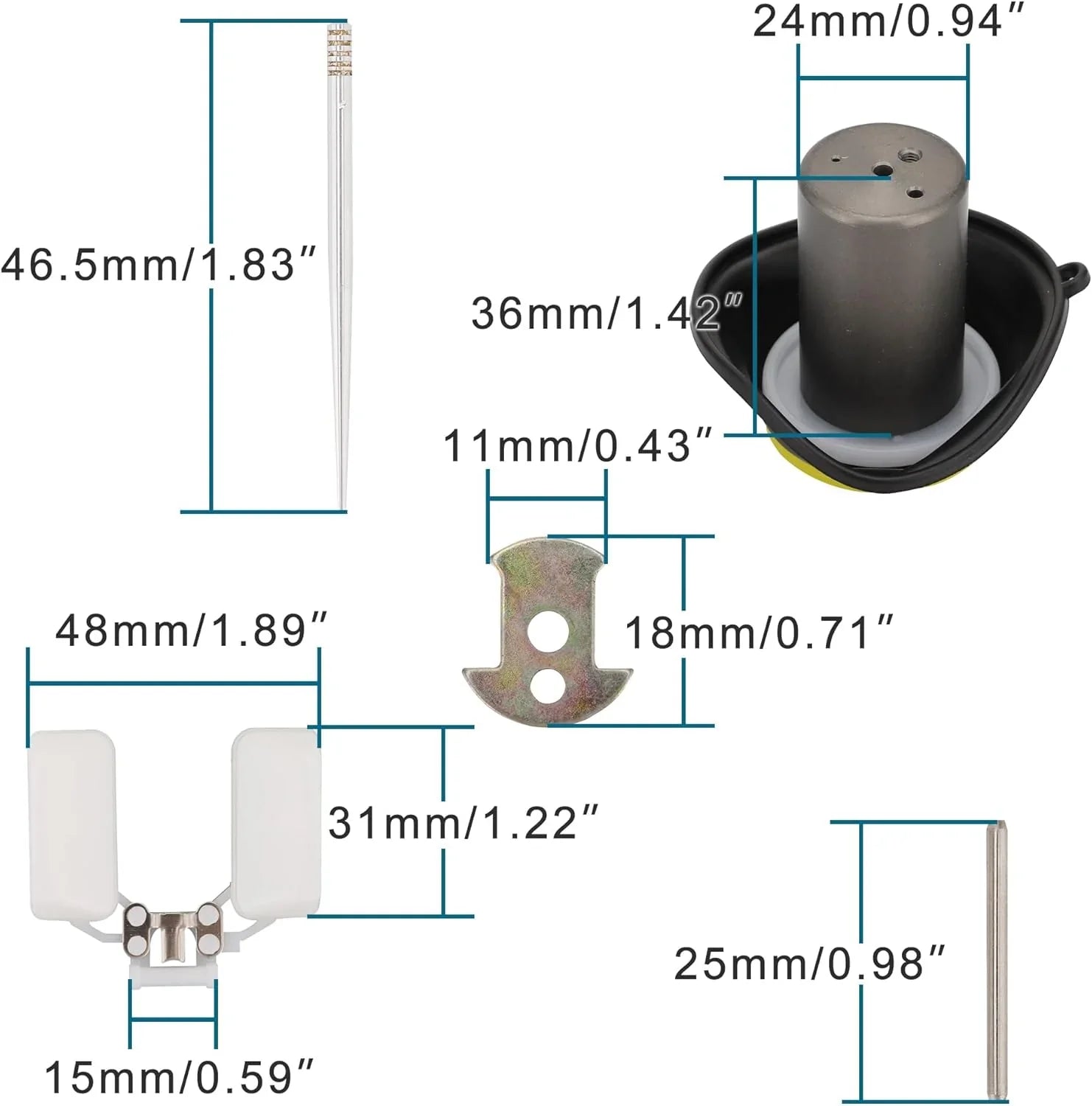 24mm PZ24 Carburetor Repair Rebuild Kit for GY6 150cc ATV Quad Moped Scooter - goofitmoto
