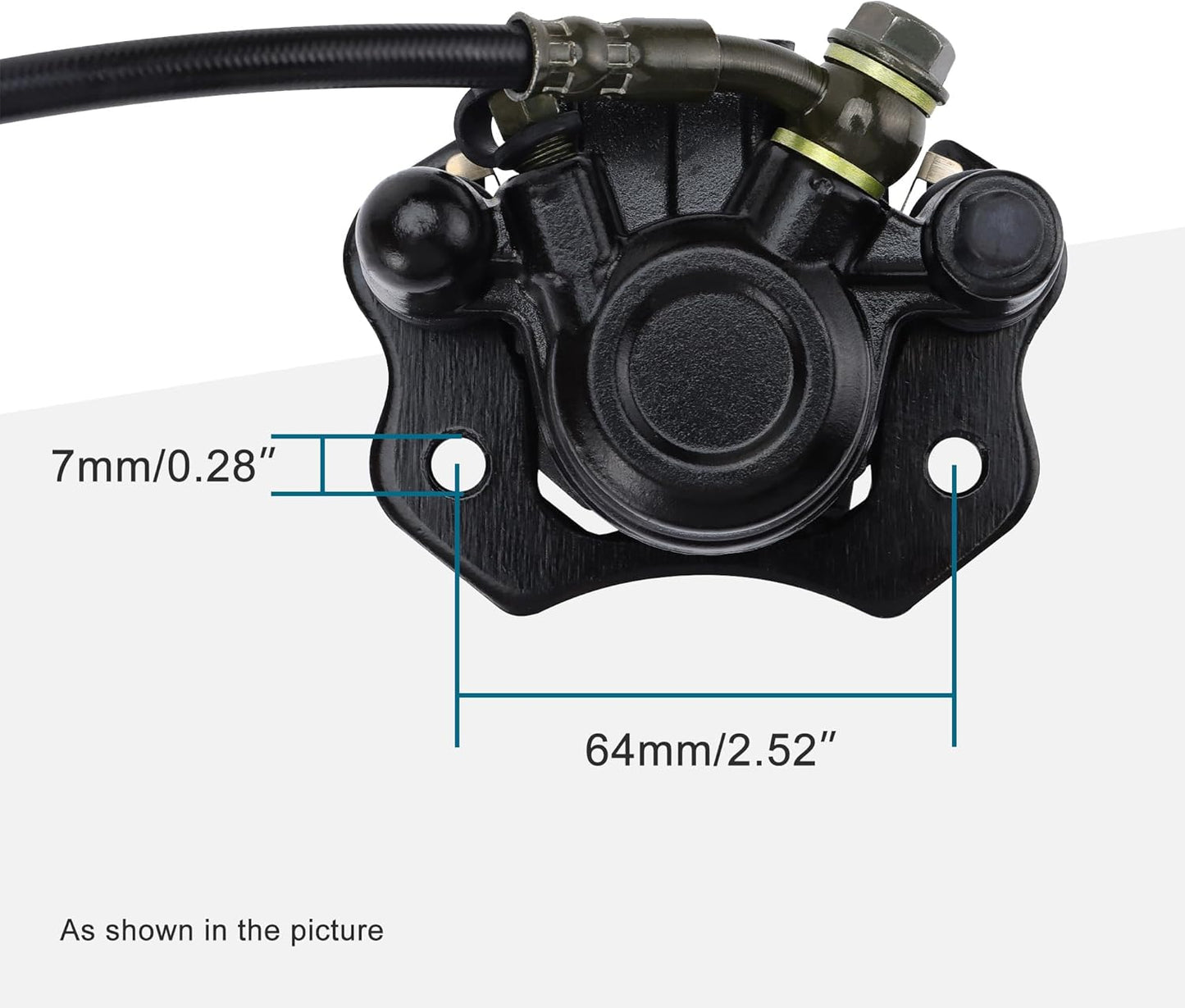 GOOFIT Rear Disc Brake Master Cylinder Hydraulic Caliper Assembly for Chinese 50cc 70cc 90cc 110cc 125cc 200cc 250cc ATV Quad