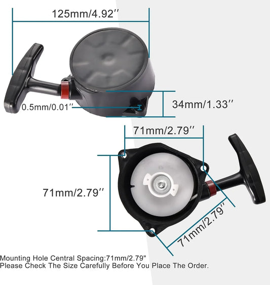 Recoil Pull Starter for 35cc Tanaka BladeZ TC-355 Moby XL Powerkart - 71mm - goofitmoto