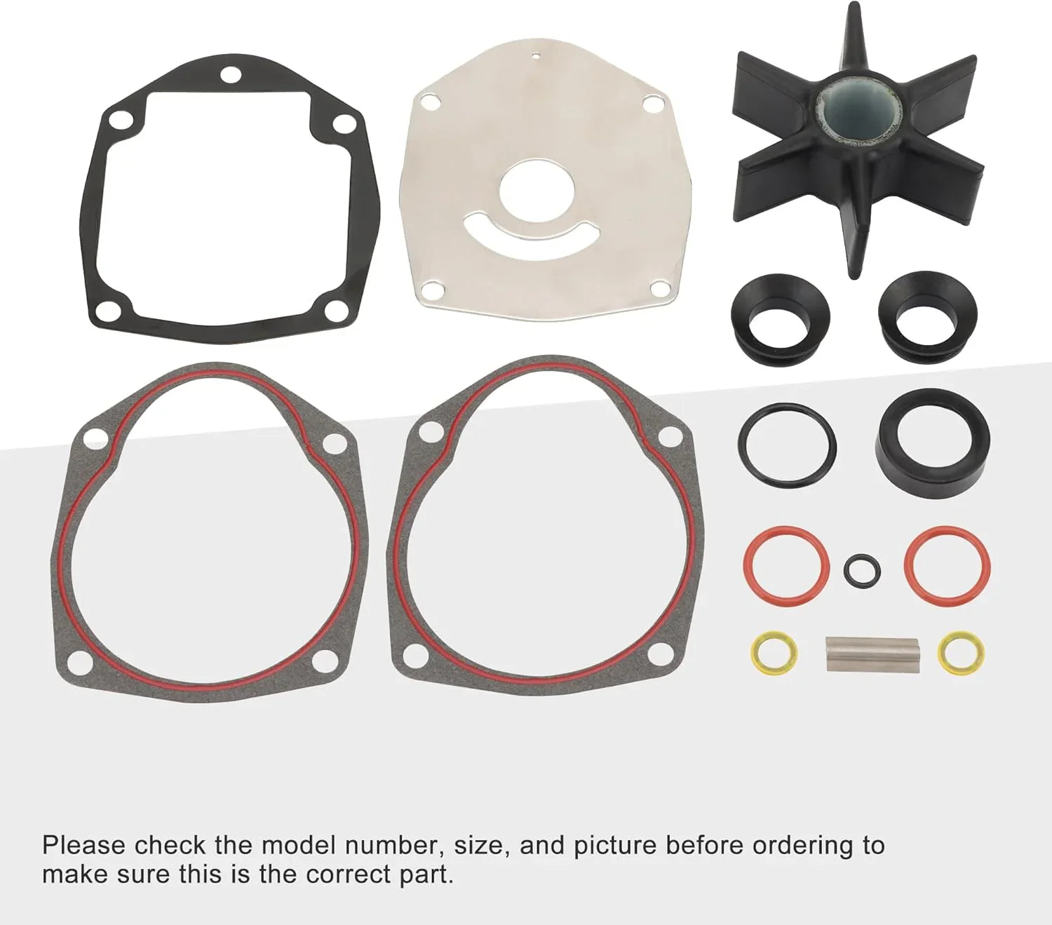 Water Pump Impeller Rebuild Kit for Mercruiser Alpha One Gen 2 - goofitmoto