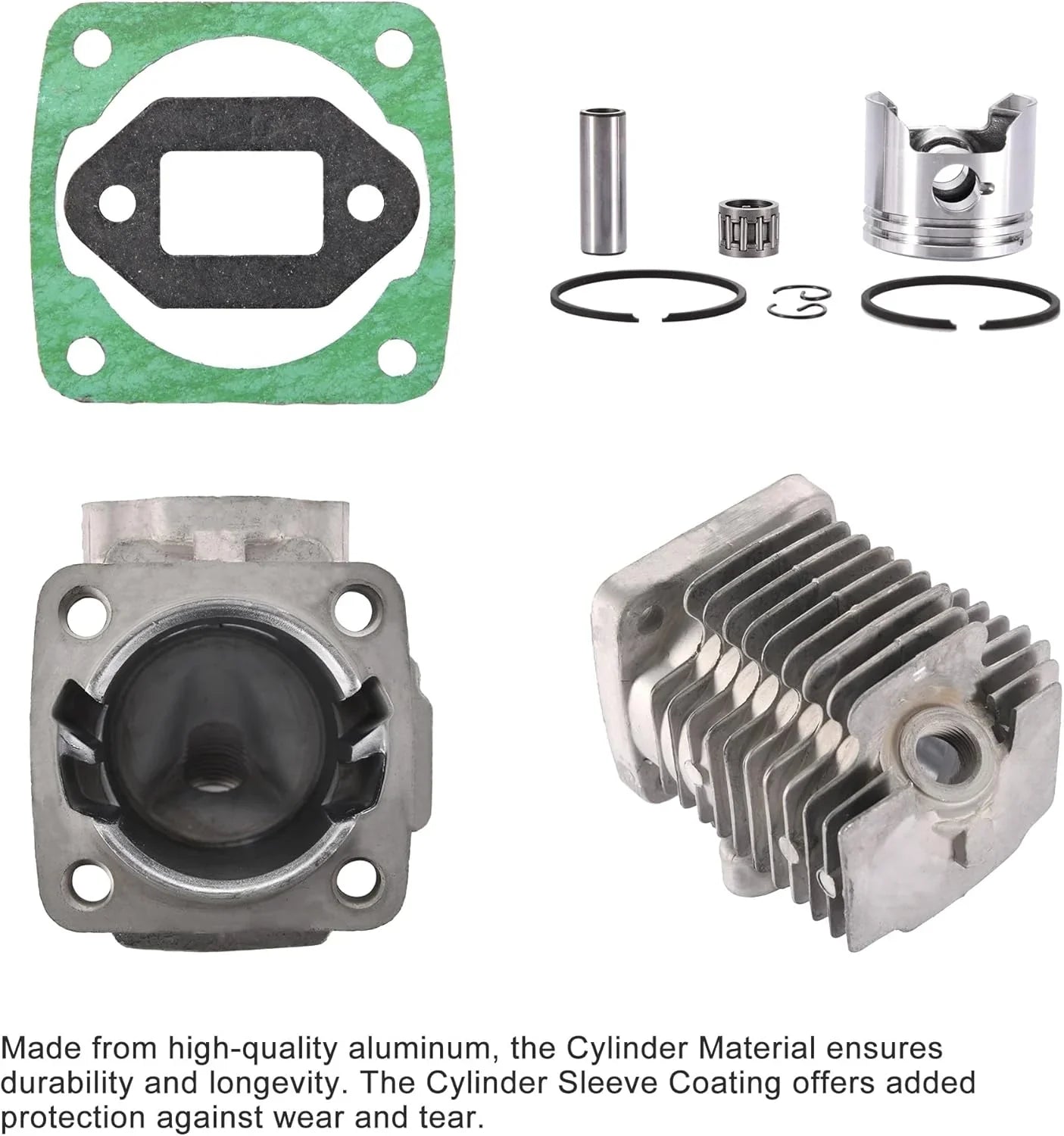 44mm Big Bore Cylinder Kit with 12mm Piston Pin for 2-Stroke 43cc 47cc 49cc Mini Pocket Bike - goofitmoto