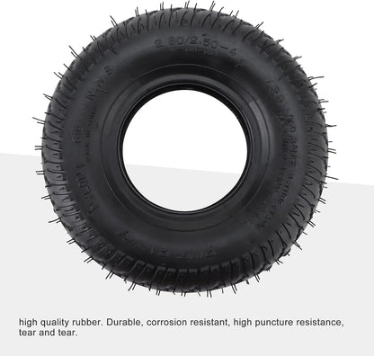 2.80/2.50-4 (8") Premium Pneumatic Tire with TR87 Curved Metal Valve - goofitmoto
