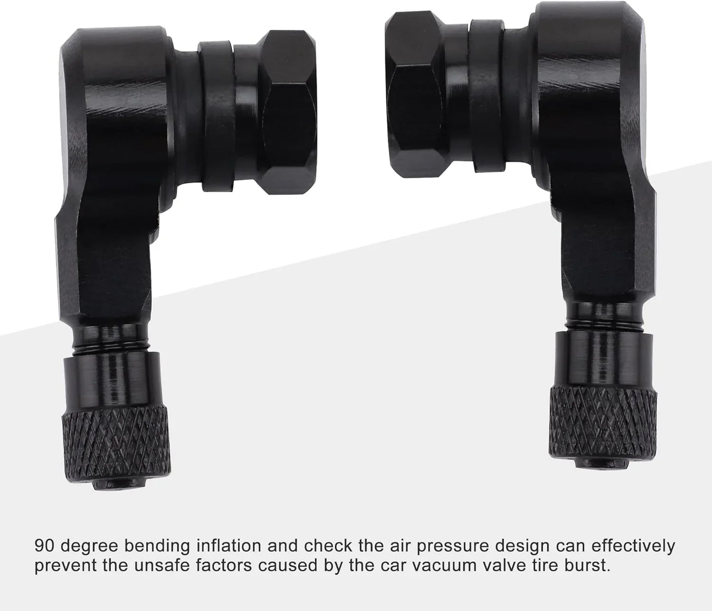 90 Degree CNC Aluminum Motorcycle Tubeless Valve Stems (11.3mm, 1 Pair) - goofitmoto