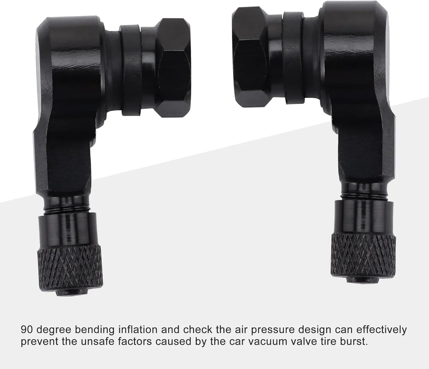 90 Degree CNC Aluminum Motorcycle Tubeless Valve Stems (11.3mm, 1 Pair) - goofitmoto
