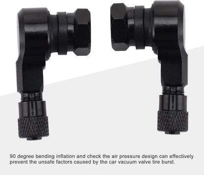 90 Degree CNC Aluminum Motorcycle Tubeless Valve Stems (11.3mm, 1 Pair) - goofitmoto