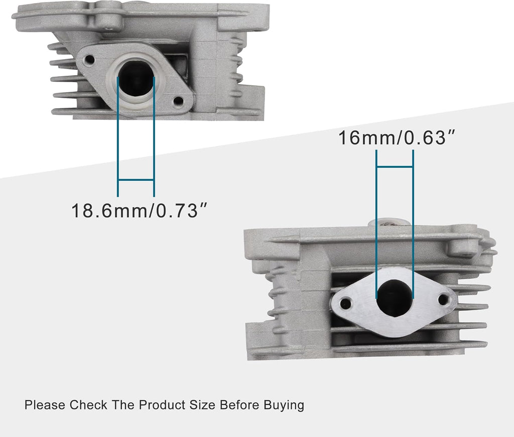 GOOFIT 39mm Cylinder Head with 64mm Valve for 4 Stroke GY6 49cc 50cc ATV Scooter Moped 139QMA 139QMB Engine Part
