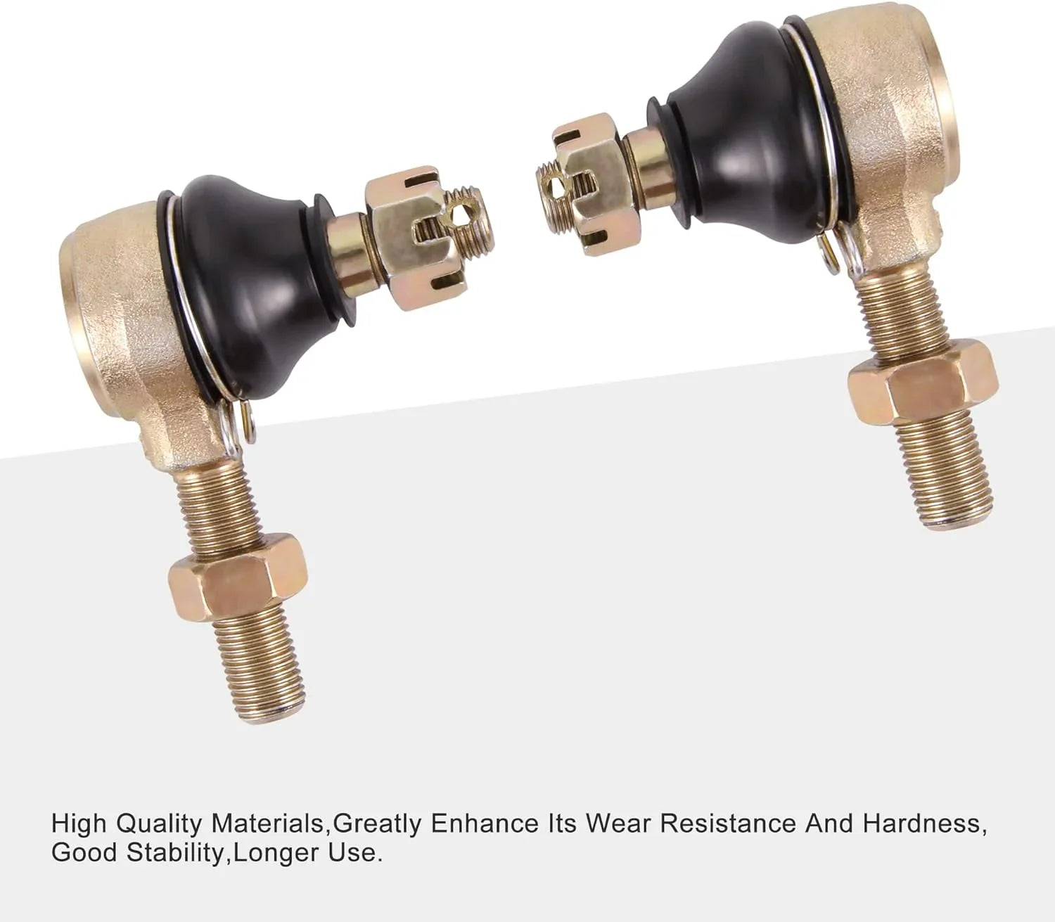 12mm x 12mm Heavy-Duty Tie Rod End Set | Heat-Treated Ball Joints for 150cc-250cc Go Kart & Buggy (Pair of 2) - goofitmoto