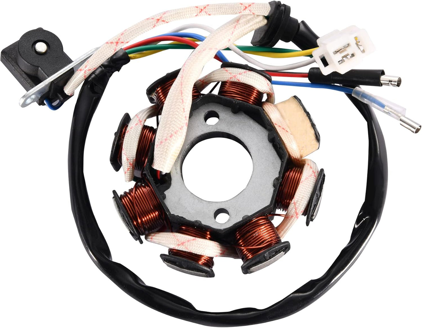 GOOFIT 8 Coil Stator Magneto 5 Wire for GY6 50cc 60cc 80cc ATV Scooter QMB139