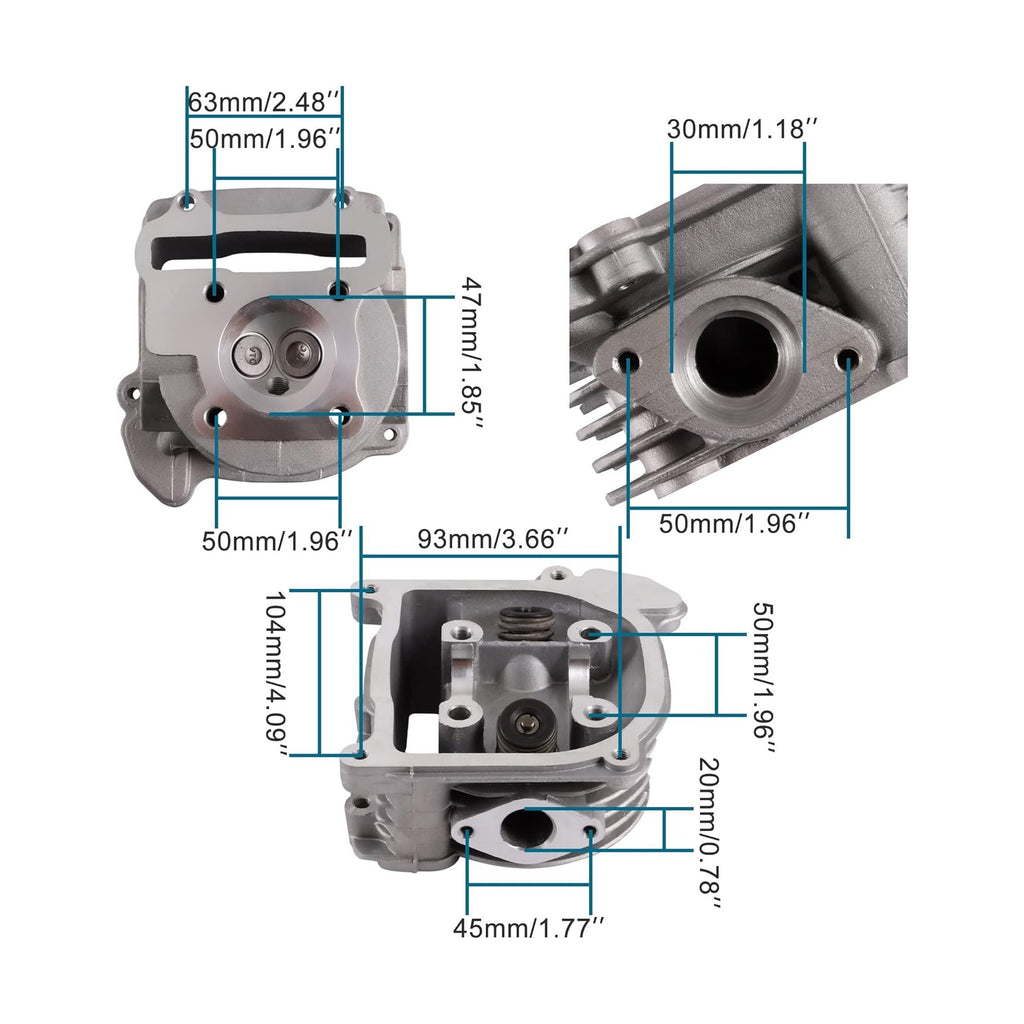 GOOFIT 47mm Big Bore Cylinder Kits Replacement for 80cc 4 Stroke 139QMB GY6 ATV Go Kart Quad Scooter