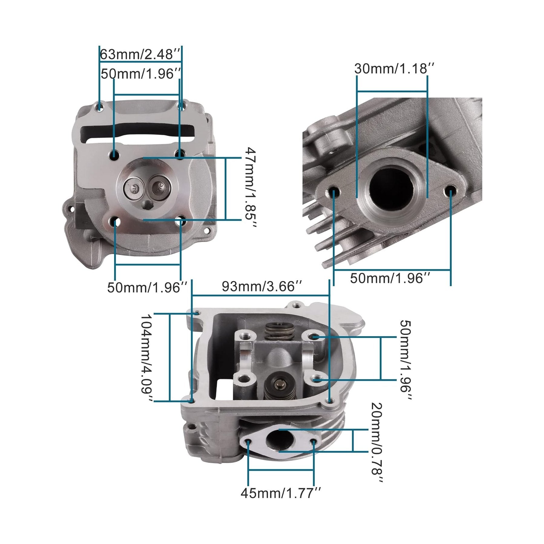 GOOFIT 47mm Big Bore Cylinder Kits Replacement for 80cc 4 Stroke 139QMB GY6 ATV Go Kart Quad Scooter