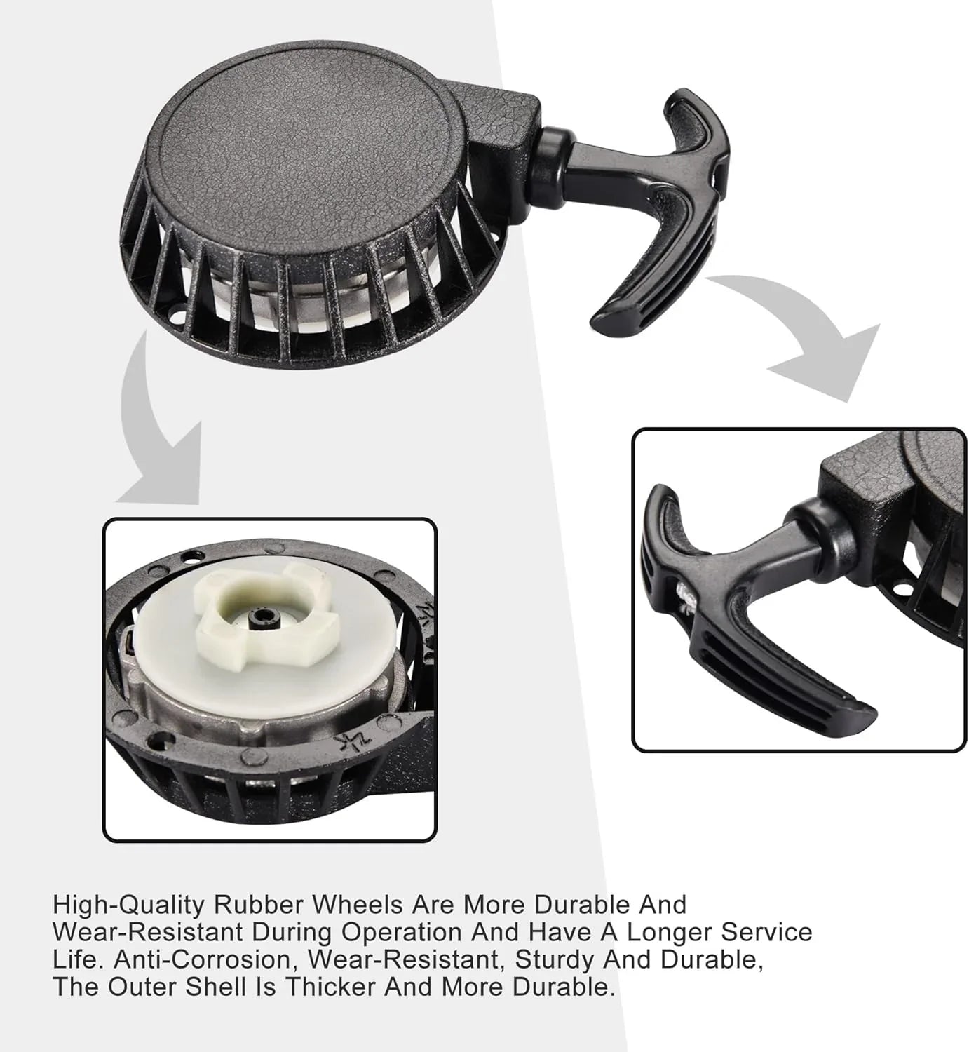 Plastic Recoil Starter | 77mm Hole Spacing | 43cc-50cc Mini Dirt Bike - goofitmoto