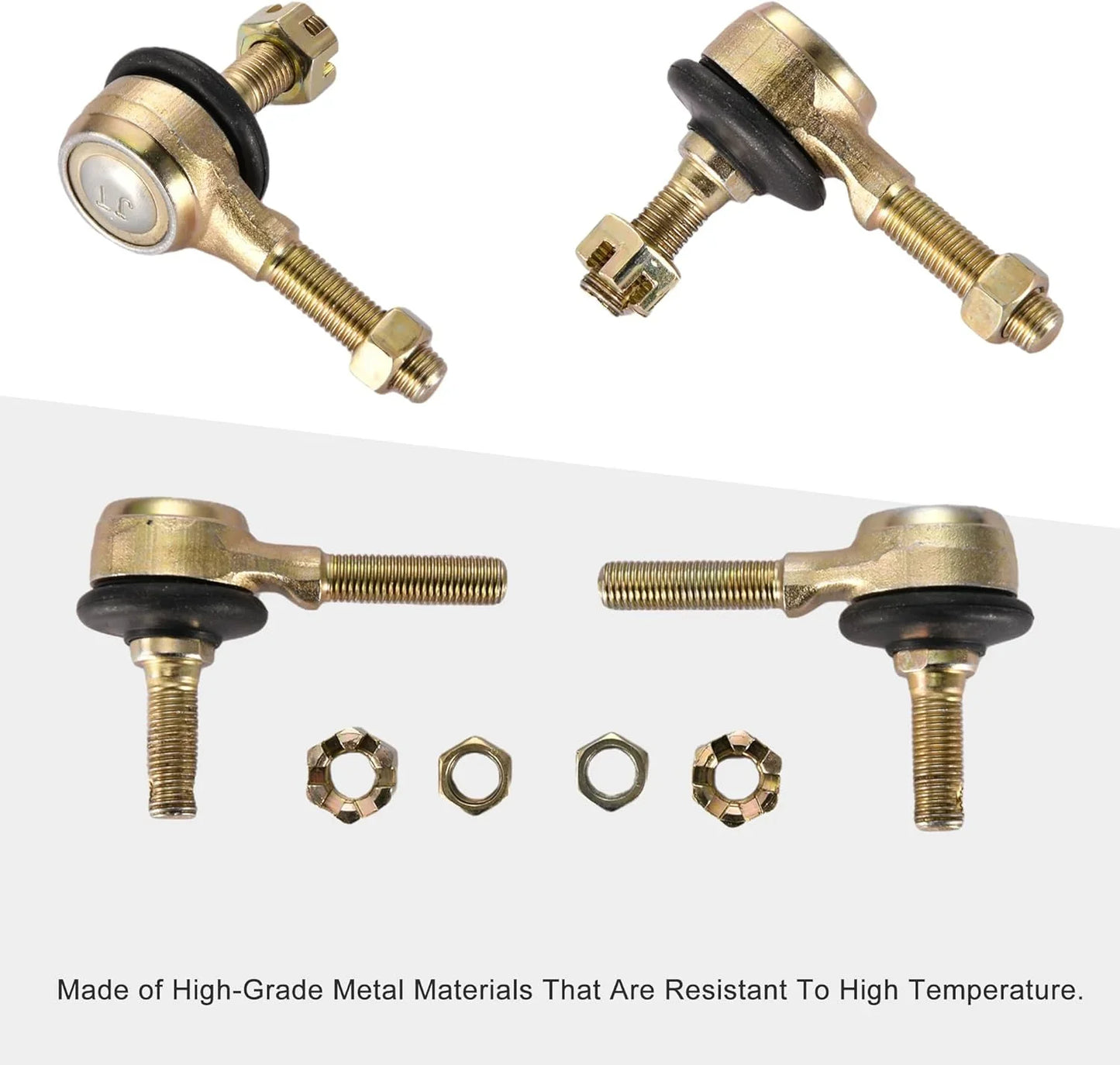 10-10mm Dual Positive Thread Tie Rod Ball Joint Set | For 50cc-250cc ATV, Quad & Go Kart - goofitmoto