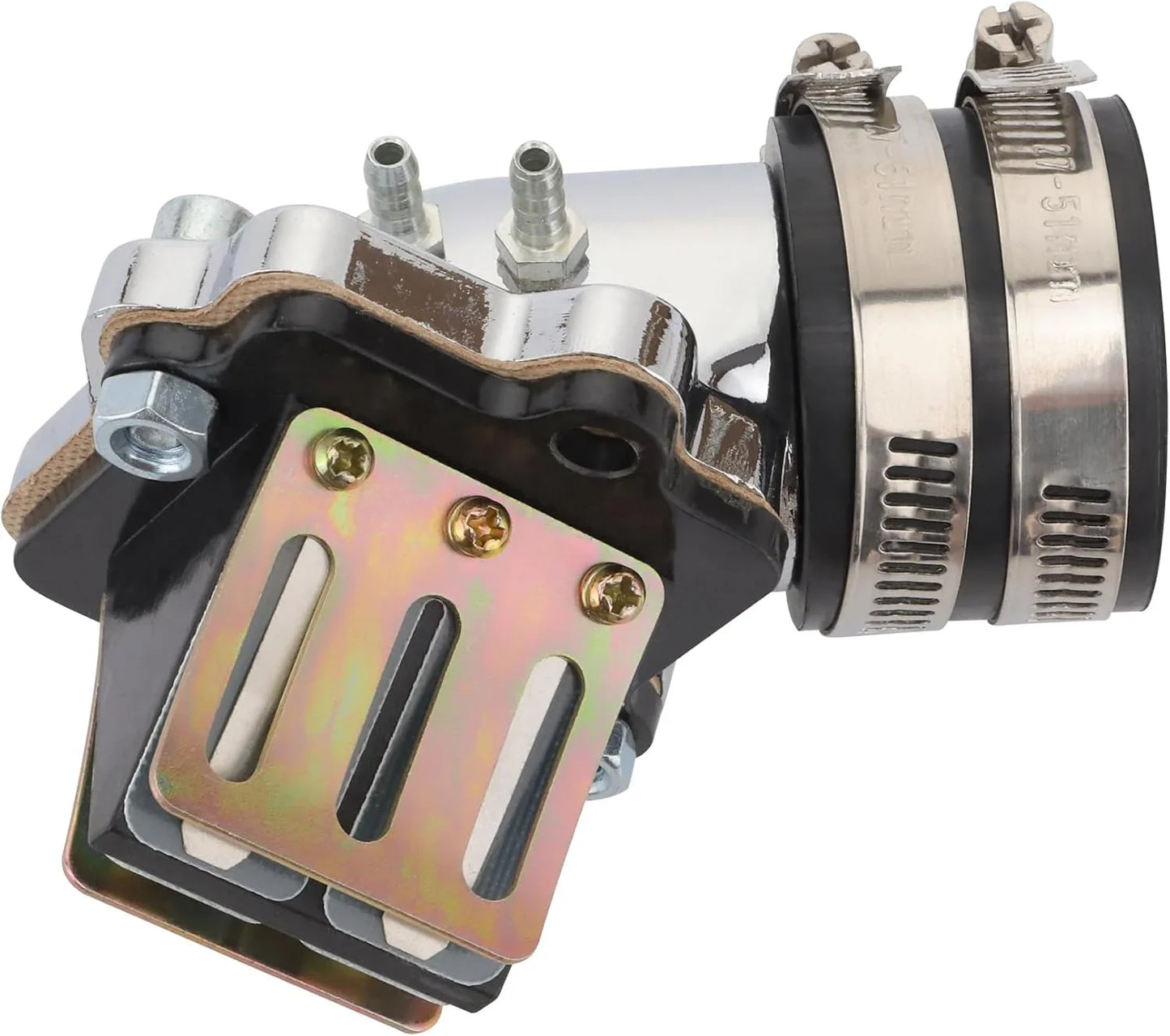 Intake Manifold & Reed Valve Set for 2-Stroke 50cc 90cc Minarelli 1E40QMB Engine - goofitmoto