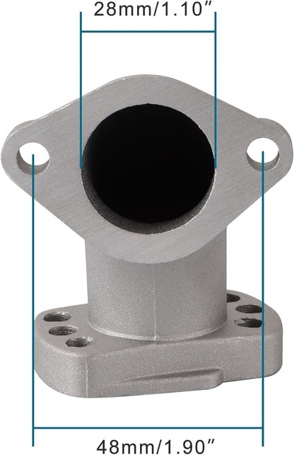 GOOFIT 28mm Manifold Intake Inlet Pipe Replacement for 110cc 125cc 140cc 150cc ATV Quad Go Kart Pit Pro Dirt Trail Bike Dune Buggy