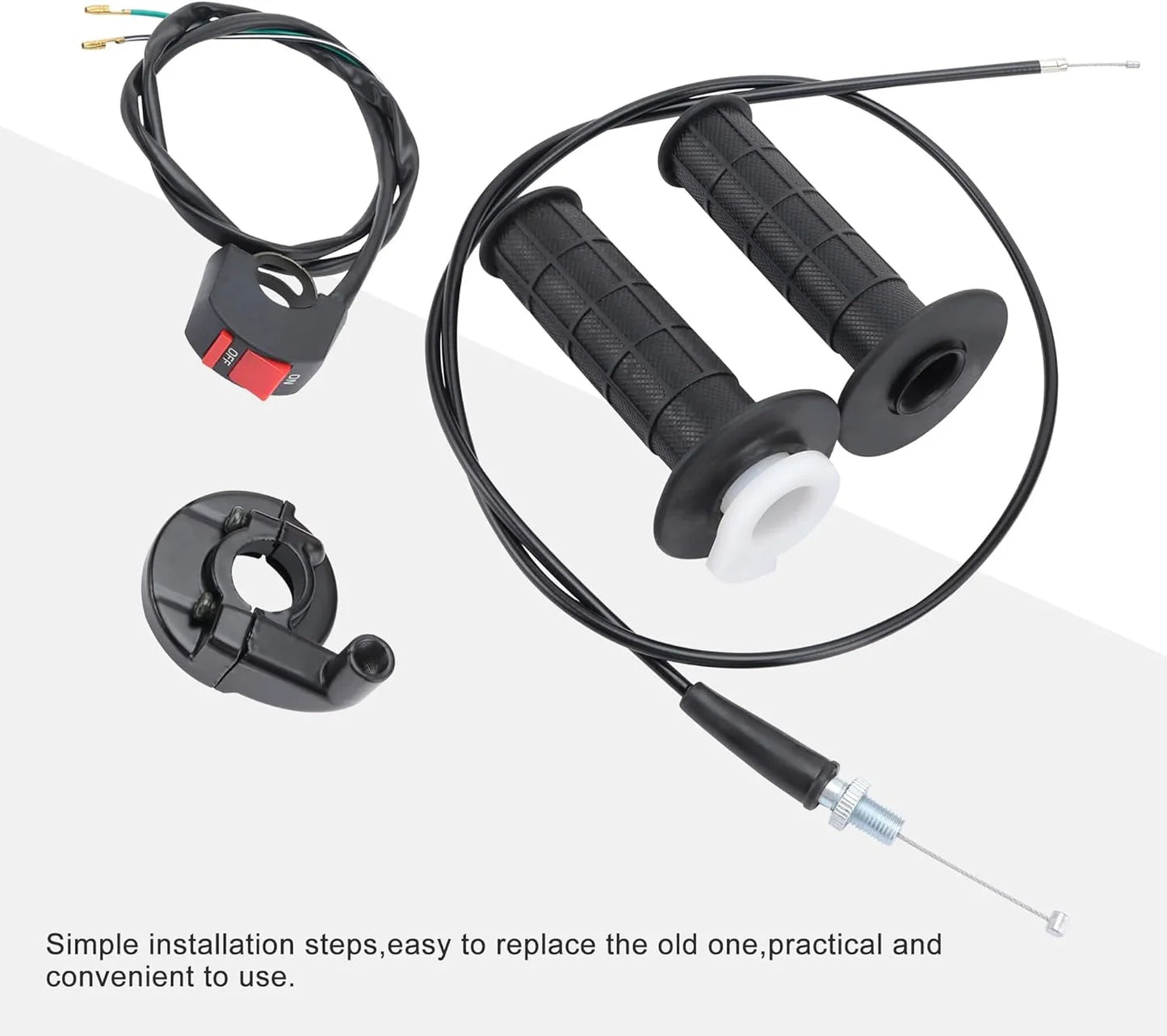 Twist Throttle Kit with 47" Cable & Kill Switch for Motovox MBX10 MBX11 & Baja MB200 - goofitmoto