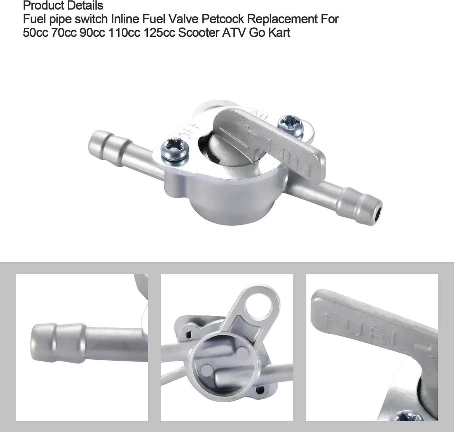 Inline Fuel Valve Petcock for 50cc–125cc Scooter ATV Go Kart - goofitmoto