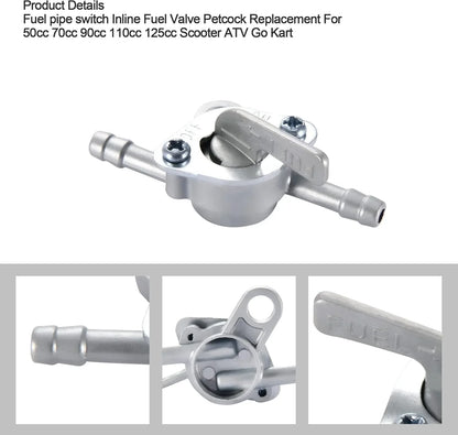 Inline Fuel Valve Petcock for 50cc–125cc Scooter ATV Go Kart - goofitmoto