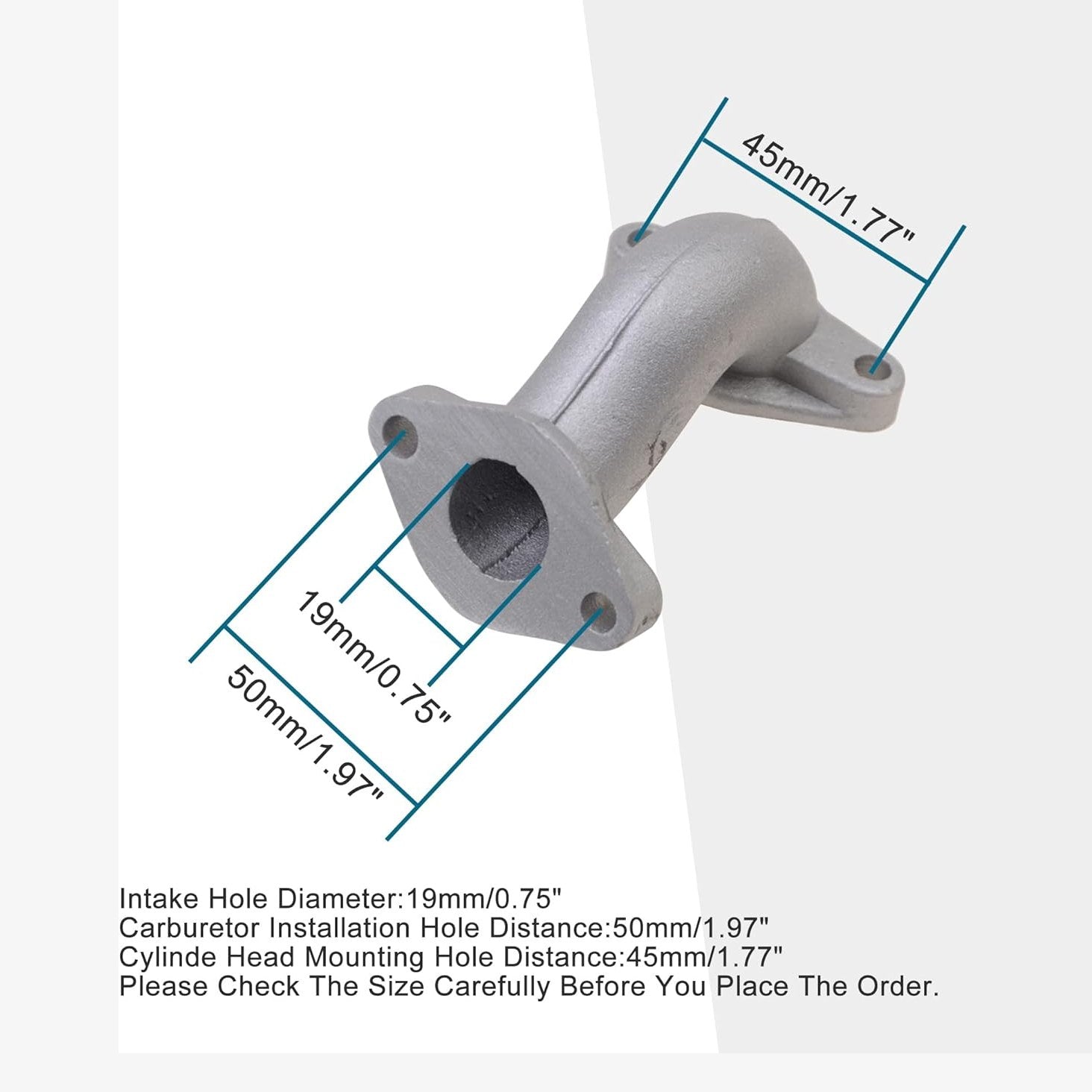GOOFIT 19mm Carburator Intake Manifold Pipe with Gaskets and Oil Filter Replacement for 50cc 70cc 90cc 110cc 125cc Horizontal Engine ATV Dirt Bike Go Kart Quad Z50