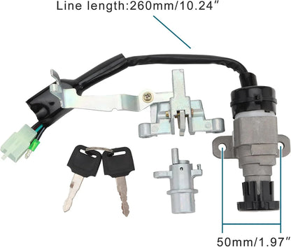 Ignition Switch Key Assembly for Jonway YY50QT-5 ZNEN Peace GY6 49cc 50cc Scooter Moped - goofitmoto