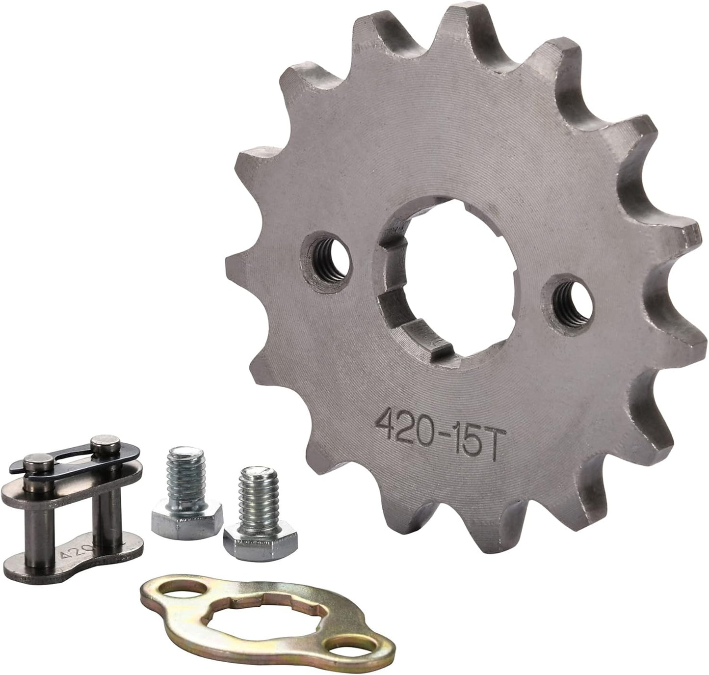 GOOFIT 20mm Sprocket Front for 50cc 70cc 90cc 110cc 125cc Dirt Pit Bike ATV Quad Buggy Moped Scooter Motorcycle(420-15T)