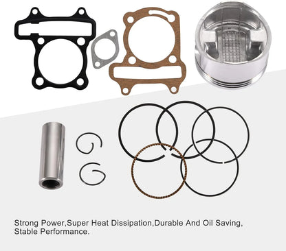 57.4mm Cylinder Rebuild Kit for 4-Stroke GY6 150cc 157QMJ Engine with 76mm Bolt Pattern - goofitmoto