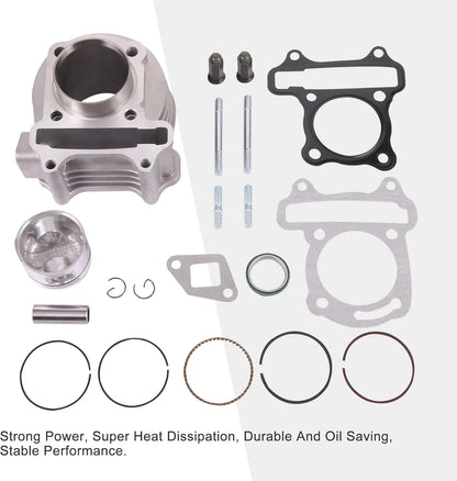 47mm Performance Big Bore Cylinder Kit (80cc Upgrade) for GY6 50cc 139QMB 4-Stroke Scooter ATV - goofitmoto