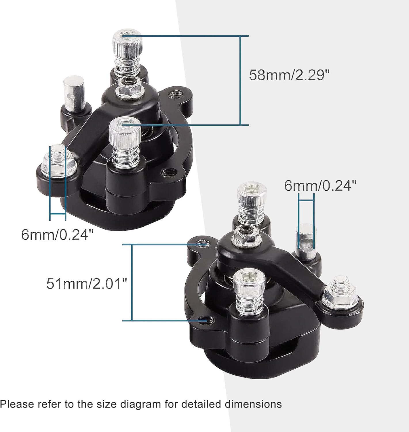 GOOFIT 2pcs Front and Rear Disc Brake Caliper for 47cc 49cc 2stroke Pocket Bike Mini Dirt Bike