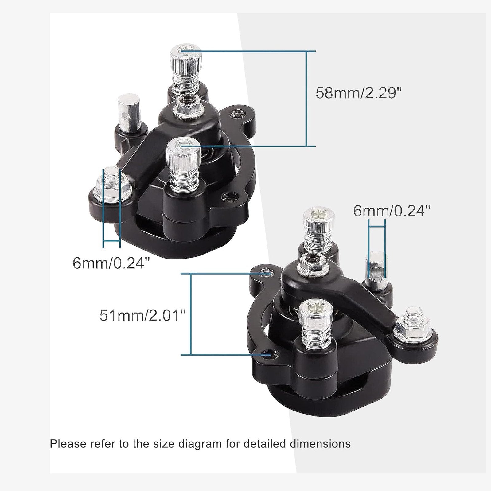 GOOFIT 2pcs Front and Rear Disc Brake Caliper for 47cc 49cc 2stroke Pocket Bike Mini Dirt Bike