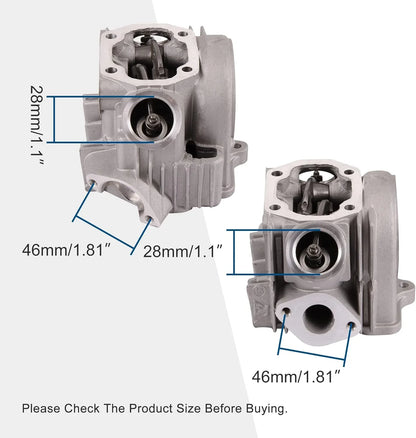 47mm Cylinder Head Assembly for 4-Stroke 70cc ATV Go Kart Scooter Dirt Bike - goofitmoto