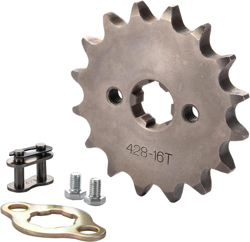 GOOFIT 20mm Sprocket Front Replacement for 50cc 110cc 125cc 140cc Dirt Bike ATV Go Kart Quad Pitbike Buggy Motorcycle(428-16T)