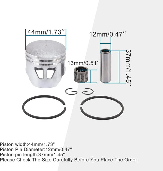 44mm Piston Kit Assembly for 2-Stroke 47cc 49cc Zenoah G23LH G2D - goofitmoto