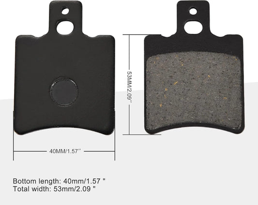 Brake Pad Set for 50cc–125cc ATV 40×53×6mm High-Friction - goofitmoto