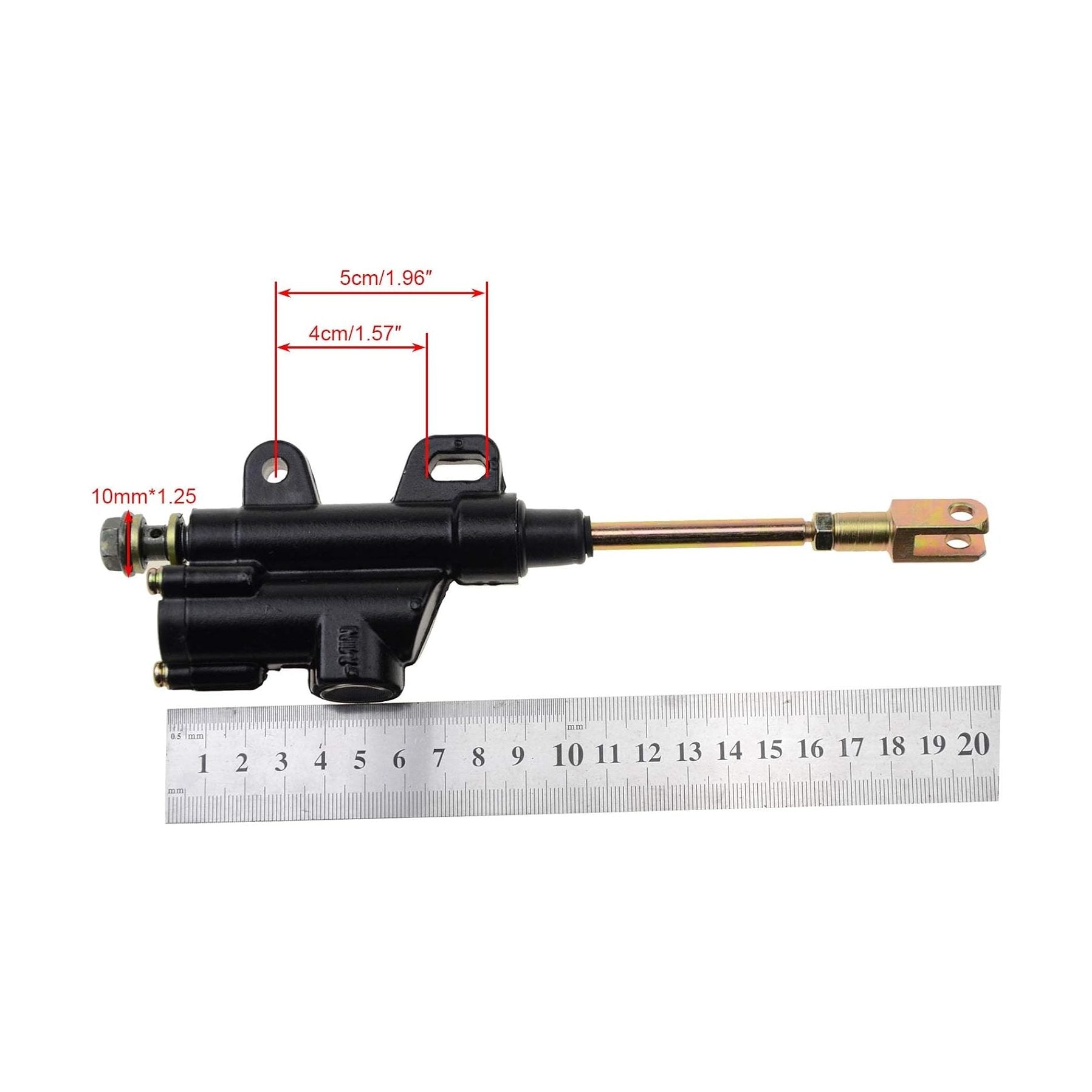 GOOFIT Motorcycle Rear Brake Hydraulic Master Cylinder for 50cc 70cc 90cc 110cc 125cc Chinese Dirt Bike ATV(Black)